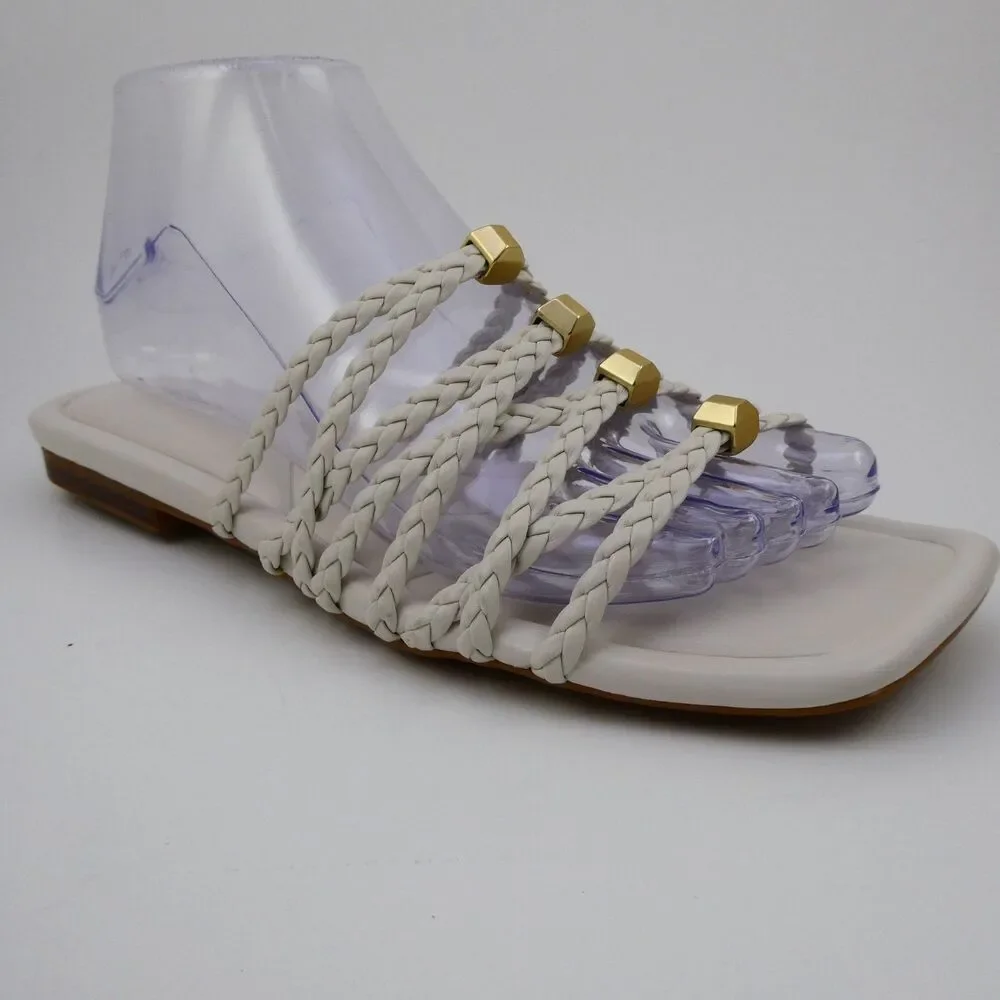Marc Fisher Lelina Women's US 8 Elegant Cream Strappy Casual Slide